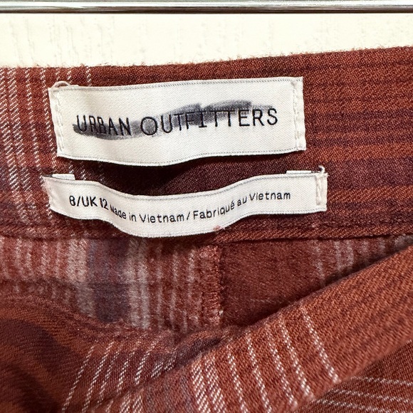 Urban Outfitters Rust Plaid Chinos - Picture 3 of 4